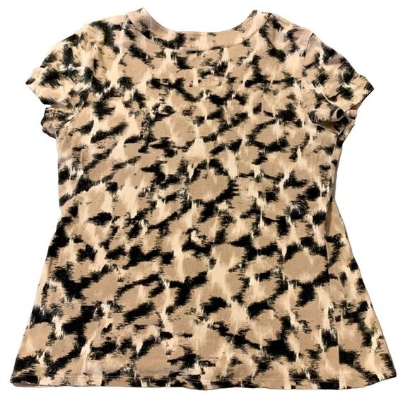 Ruby Rd Blouse Small Women Beige Black Artsy Embellished V-Neck BohoChic Summer - Picture 8 of 14